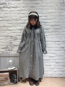 「Samansa Mos2（サマンサ モスモス）のアイテム（アクセサリー）」を使った、ことり🐥さん（レディース・147cm）の秋コーディネート