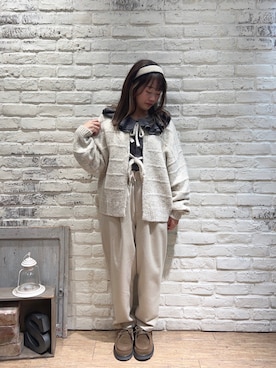 「Samansa Mos2（サマンサ モスモス）のアイテム（アクセサリー）」を使った、ことり🐥さん（レディース・147cm）の冬コーディネート