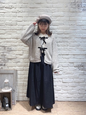 「秋」｜「アイテム（ノーカラージャケット）」を使った、ことり🐥さん（レディース・147cm）の秋コーディネート
