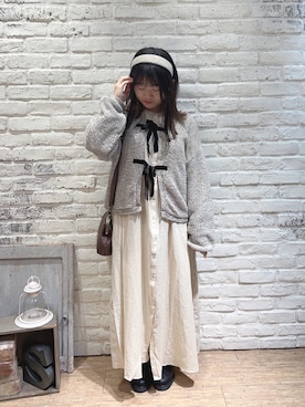 「Samansa Mos2（サマンサ モスモス）のアイテム（アクセサリー）」を使った、ことり🐥さん（レディース・147cm）の秋コーディネート