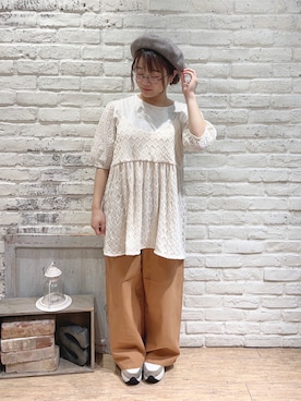 「アイテム（ハット）」を使った、ことり🐥さん（レディース・147cm）の夏コーディネート