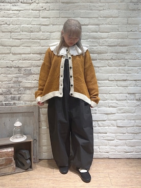 「冬」｜「アイテム（サロペット/オーバーオール）」を使った、ことり🐥さん（レディース・147cm）の冬コーディネート