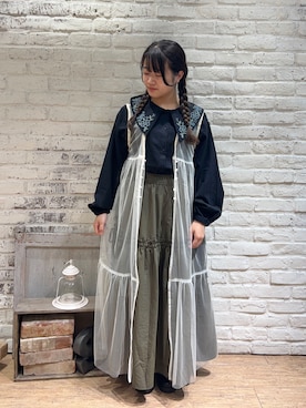「チュールワンピ」｜ことり🐥さん（レディース・147cm）の秋コーディネート