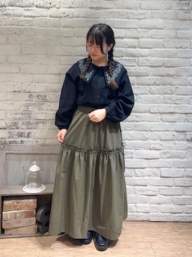 「Samansa Mos2（サマンサ モスモス）のアイテム（トップス）」を使った、ことり🐥さん（レディース・147cm）の秋コーディネート