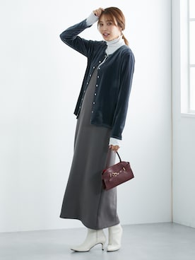 「アイテム（ワンピース/ドレス）」を使った、nissen Tall Modelsさん（レディース・173cm）の秋コーディネート