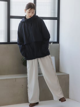 「アイテム（マウンテンパーカー）」を使った、nissen Tall Modelsさん（レディース・170cm）の秋コーディネート