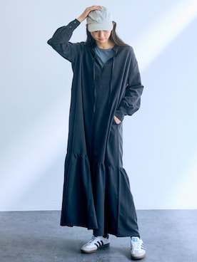 「高身長コーデ 」｜「アイテム（ワンピース/ドレス）」を使った、nissen Tall Modelsさん（レディース・172cm）の秋コーディネート