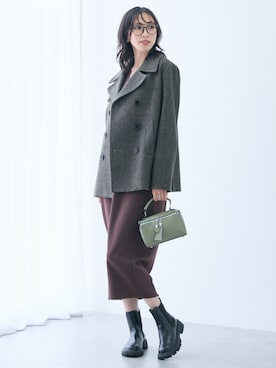 「アイテム（ワンピース）」を使った、nissen Tall Modelsさん（レディース・176cm）の秋コーディネート