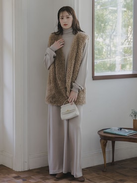 「nissen（ニッセン）のアイテム」を使った、nissen Tall Modelsさん（レディース・170cm）の秋コーディネート