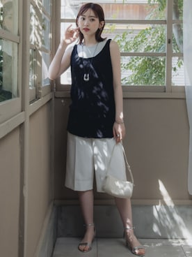 「アイテム（ニット/セーター）」を使った、nissen Tall Modelsさん（レディース・170cm）の春コーディネート