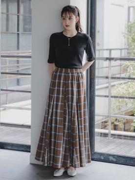 「高身長女子コーデ」｜nissen Tall Modelsさん（レディース・170cm）の夏コーディネート