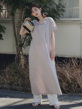 「アイテム（ワンピース）」を使った、nissen Tall Modelsさん（レディース・170cm）の春コーディネート