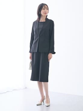 「アイテム（フォーマルスーツ/小物）」を使った、nissen Tall Modelsさん（レディース・176cm）の秋コーディネート