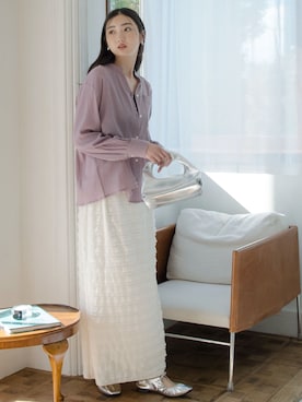 「スキッパーシャツ」｜nissen Tall Modelsさん（レディース・172cm）の冬コーディネート