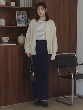 「アイテム（トップス）」を使った、nissen Tall Modelsさん（レディース・170cm）の秋コーディネート
