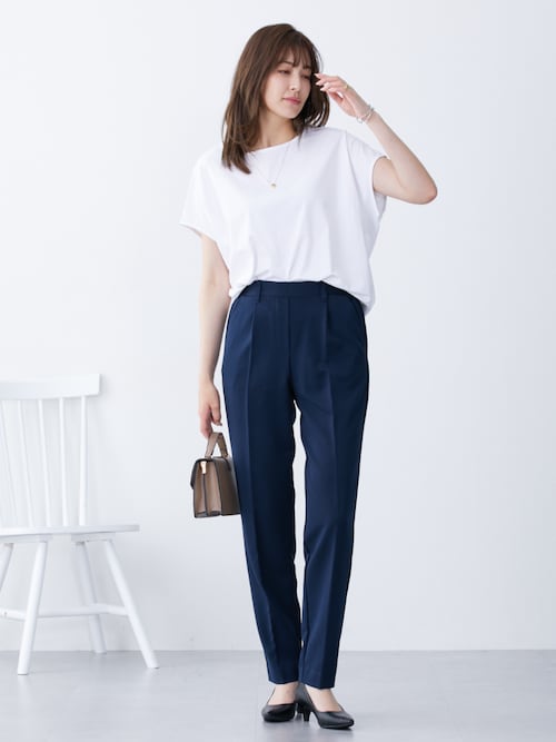 シャルレ テーパードパンツ M センタープレステーパードパンツ [M3297] - レディース