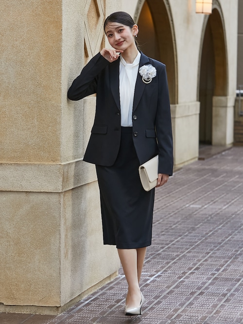 高身長 【レディーススーツ】 洗えるタイトスカートスーツ（ジャケット