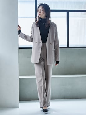 「高身長コーデ 」｜「アイテム（ジャケット/アウター）」を使った、nissen Tall Modelsさん（レディース・172cm）の夏コーディネート