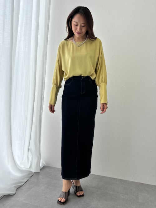 シャツ ブラウス トールサイズ レディース 高身長 袖 ロング カフス muguet blanc M/L ニッセン nissen 高身長 袖ロングカフスブラウス（トールサイズ）muguet blanc