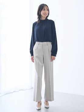 「アイテム（フォーマルスーツ/小物、ベージュ系）」を使った、nissen Tall Modelsさん（レディース・176cm）の秋コーディネート