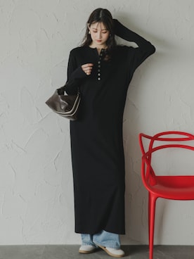 「アイテム（ワンピース/ドレス）」を使った、nissen Tall Modelsさん（レディース・170cm）の夏コーディネート
