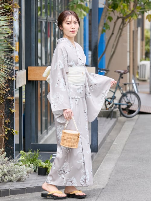 s3791①浴衣ワンピース♦新品♦反物から♦伊勢清々衣♦着丈１３０センチ セール】高身長 ワンピース浴衣3点セット（羽織り＋キャミ