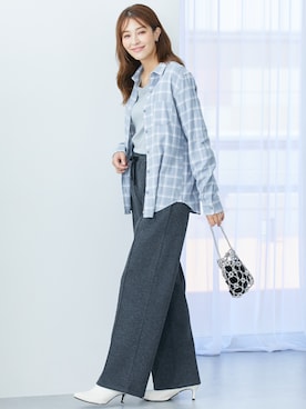 「nissen（ニッセン）のアイテム」を使った、nissen Tall Modelsさん（レディース・174cm）の秋コーディネート