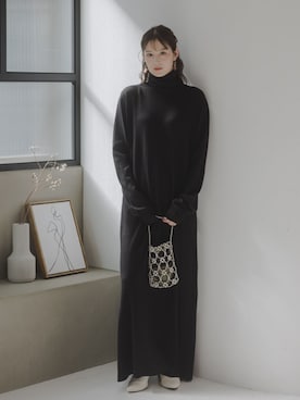 「アイテム（ワンピース/ドレス）」を使った、nissen Tall Modelsさん（レディース・170cm）の秋コーディネート