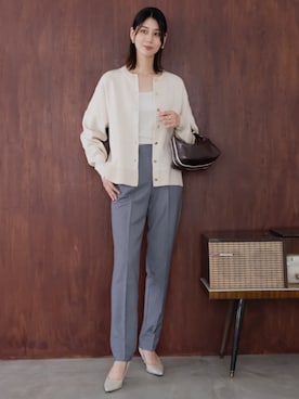 「アイテム（トップス）」を使った、nissen Tall Modelsさん（レディース・176cm）の秋コーディネート