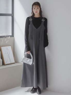 「アイテム（ワンピース/ドレス）」を使った、nissen Tall Modelsさん（レディース・170cm）の秋コーディネート