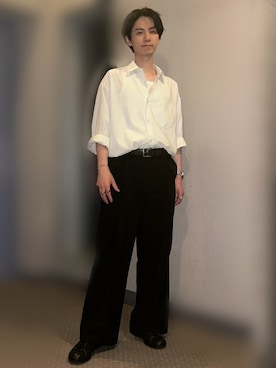 「PUBLIC TOKYO（パブリックトウキョウ）のアイテム（シャツ/ブラウス）」を使った、Ryoさん（メンズ・174cm）の秋コーディネート