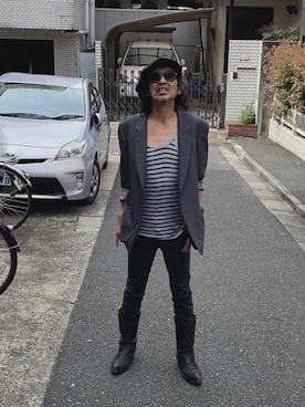 「アイテム（キャスケット）」を使った、masahiroflowaさん（メンズ・178cm）の秋コーディネート