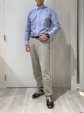「アイテム（ビジネスシャツ）」を使った、TOKYO SHIRTS OUTLET 北九州アウトレット店さん（メンズ・175cm）の秋コーディネート