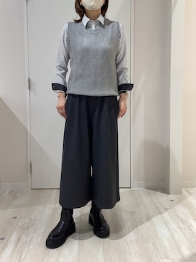 「アイテム（ビジネスシャツ）」を使った、TOKYO SHIRTS OUTLET 北九州アウトレット店さん（レディース・162cm）の秋コーディネート