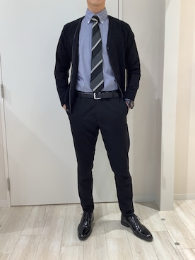 「アイテム（ビジネスシャツ）」を使った、TOKYO SHIRTS OUTLET 北九州アウトレット店さん（メンズ・175cm）の冬コーディネート
