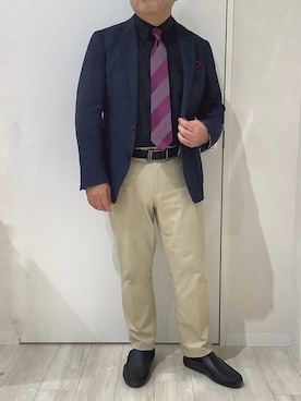 「黒シャツ」｜TOKYO SHIRTS OUTLET 北九州アウトレット店さん（メンズ・169cm）の冬コーディネート