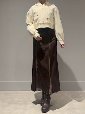 モユク札幌店さん（レディース・158cm）の冬コーディネート