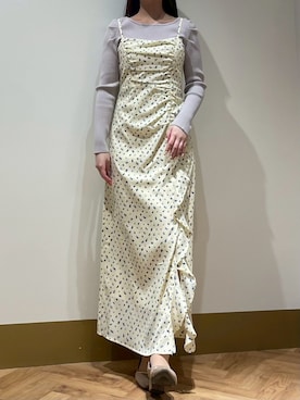 「31 Sons de mode（トランテアン　ソン　ドゥ　モード）のアイテム（ワンピース/ドレス）」を使った、モユク札幌店さん（レディース・159cm）の春コーディネート