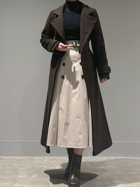 モユク札幌店さん（レディース・158cm）の冬コーディネート