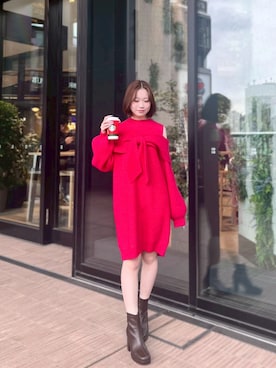 「アイテム（ワンピース/ドレス）」を使った、モユク札幌店さん（レディース・150cm）の冬コーディネート