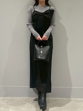 モユク札幌店さん（レディース・159cm）の冬コーディネート