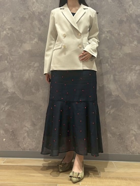 「31 Sons de mode（トランテアン　ソン　ドゥ　モード）のアイテム（ジャケット/アウター）」を使った、モユク札幌店さん（レディース・158cm）の春コーディネート