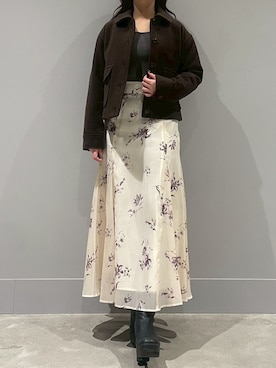 モユク札幌店さん（レディース・159cm）の冬コーディネート