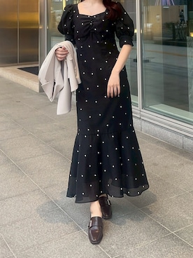 「31 Sons de mode（トランテアン　ソン　ドゥ　モード）のアイテム（ワンピース/ドレス）」を使った、モユク札幌店さん（レディース・152cm）の春コーディネート