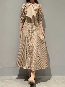 「31 Sons de mode（トランテアン　ソン　ドゥ　モード）のアイテム（ワンピース/ドレス）」を使った、モユク札幌店さん（レディース・159cm）の春コーディネート