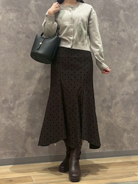 モユク札幌店さん（レディース・158cm）の冬コーディネート