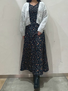 モユク札幌店さん（レディース・159cm）の冬コーディネート