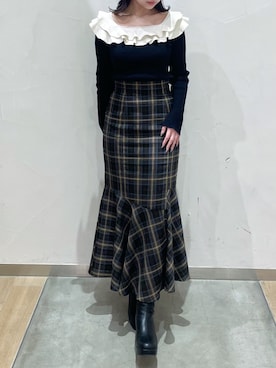 「ORiental TRaffic（オリエンタルトラフィック）のアイテム」を使った、モユク札幌店さん（レディース・159cm）の冬コーディネート