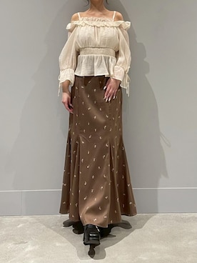 モユク札幌店さん（レディース・159cm）の春コーディネート