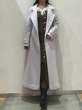 モユク札幌店さん（レディース・159cm）の冬コーディネート